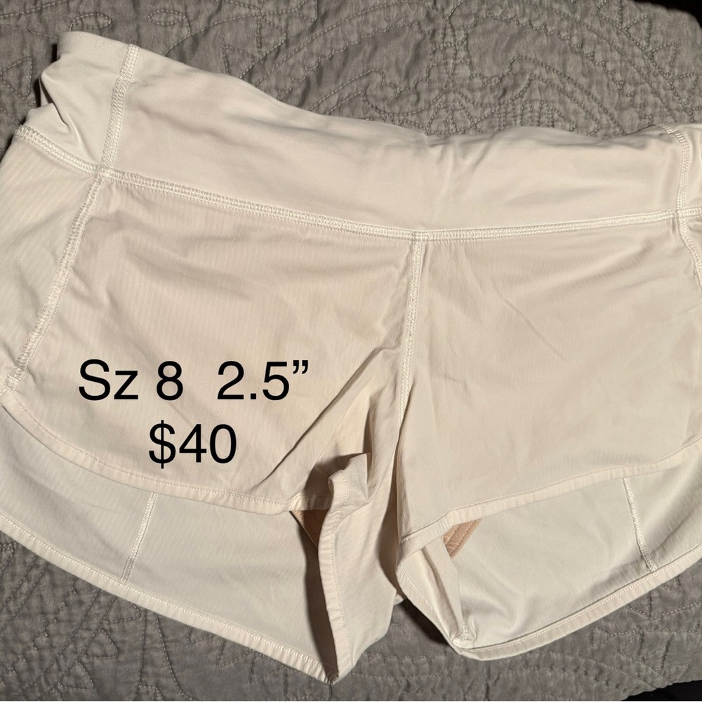 White speed up Athletic Shorts